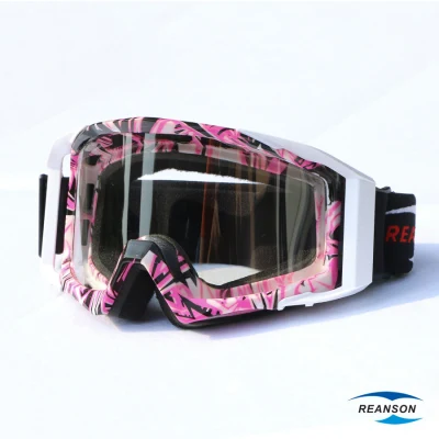 Reanson Mirror Coating Tear off PC Lens Lunettes de moto de motocross